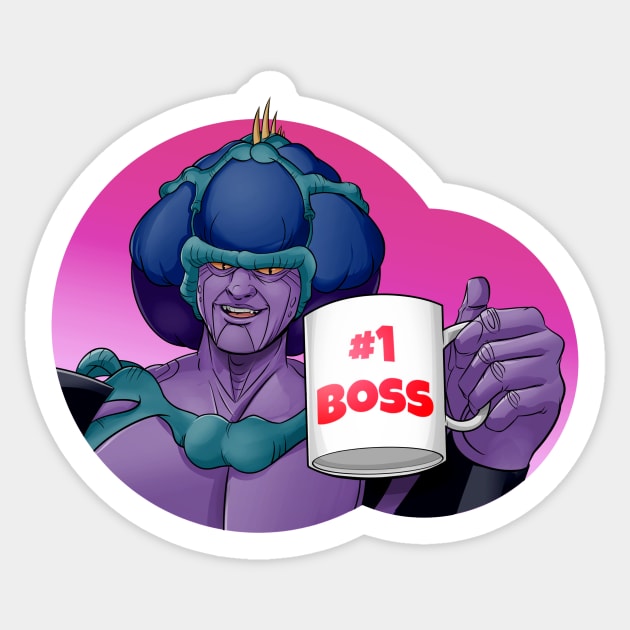 Number 1 Boss Sticker by NerdSloth